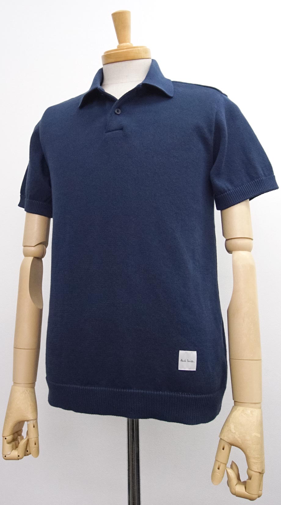 [新品]ポールスミス【M】希少な日本製サマーニット 半袖 ポロシャツ アーティストストライプ 吸水速乾 洗濯可能 Paul Smith【送料185円】