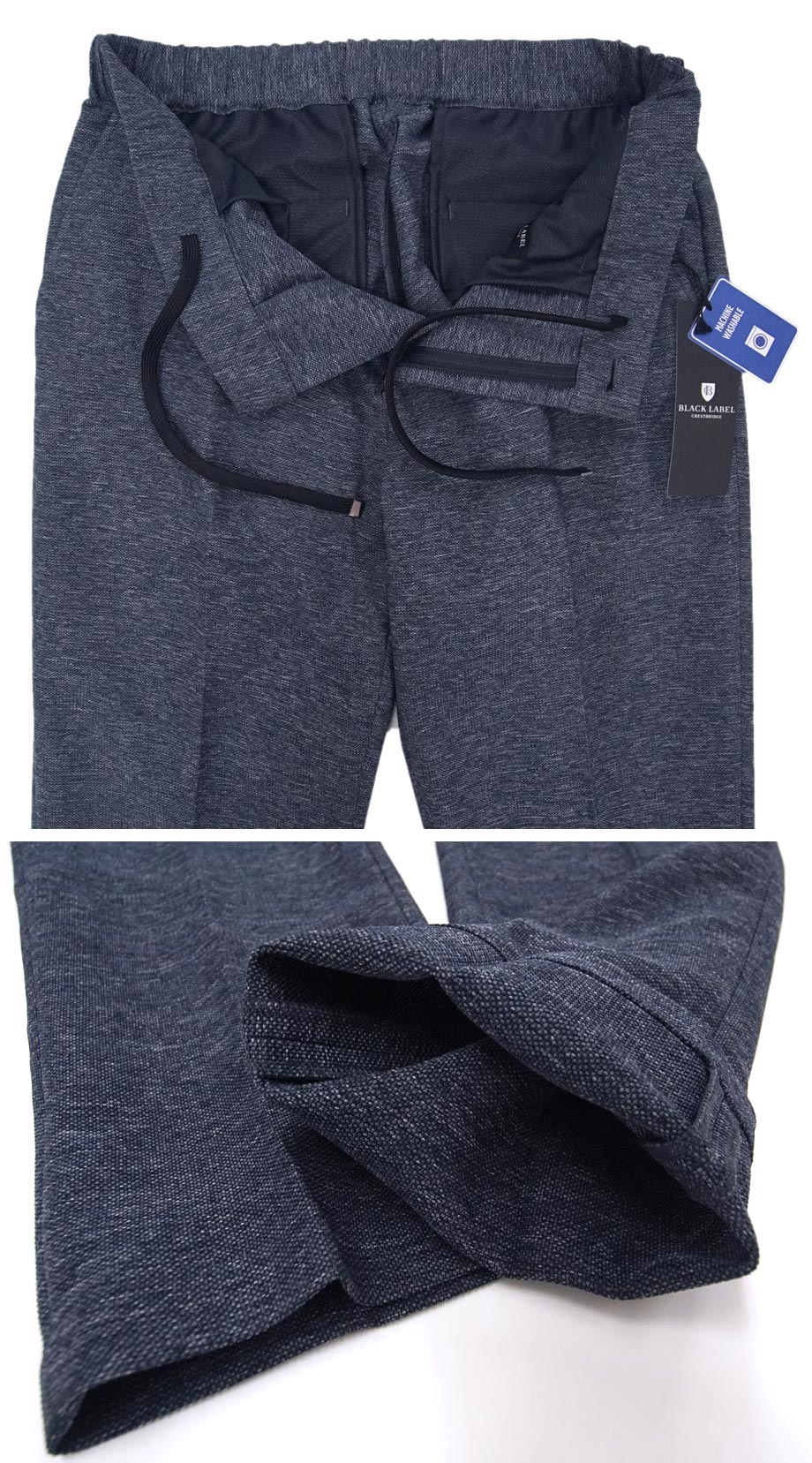 [新品]定価24200円 ブラックレーベル クレストブリッジ【M】清涼 ウエストにゴム入 優れたストレッチ パンツ ビジネス カジュアル 洗濯可能