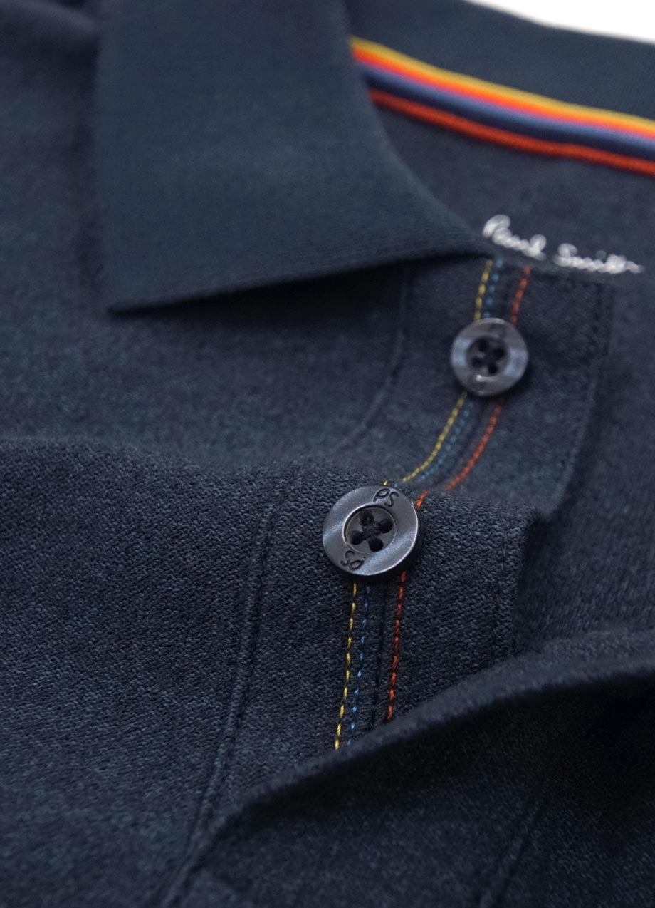 [新品]ポールスミス【LL】清涼 ドライタッチ 半袖 ポロシャツ ロゴ入 アーティストストライプ ビジネスカジュアル Paul Smith【送料185円】